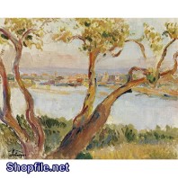 TSD3542 - Tranh sơn dầu cây vươn mình ra sông